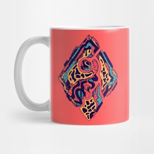 Retro Triad Abstract Rhombus Mug